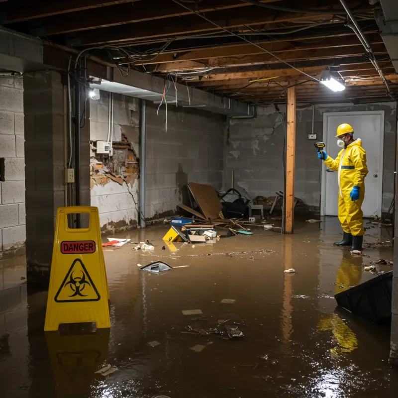 Flooded Basement Electrical Hazard in Soperton, GA Property