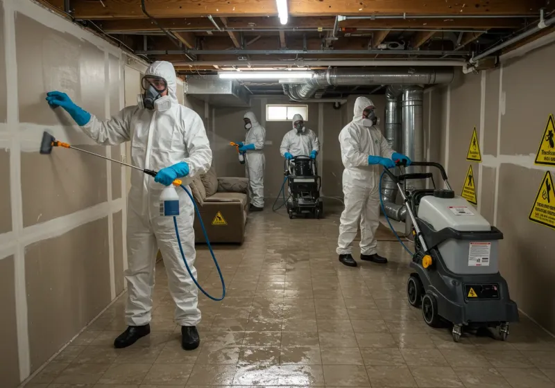 Basement Moisture Removal and Structural Drying process in Soperton, GA